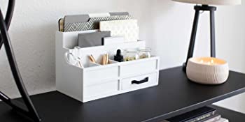 White Wood Office Organizer