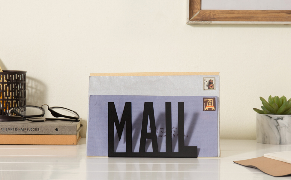 desktop mail organizer black metal