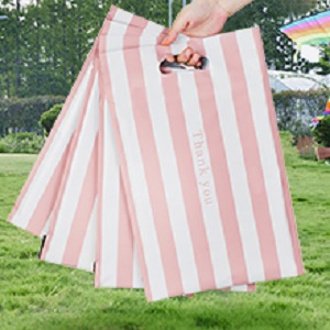 PINK THANK YOU BAGS WITH HANDLE