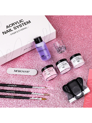 ACRYLIC NAIL KIT SET ACRYLIC POWDER MONOMER LIQUID GLITTER COLORS FRENCH MANICURE DECORATION TOOL