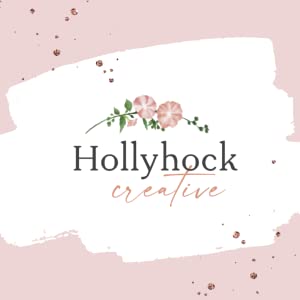 Logo image with the words: Hollyhock Creative