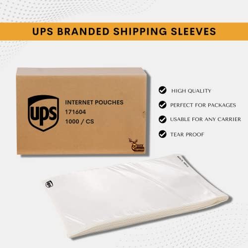 50 Pack UPS Shipping Label Pouches – 6.5x10 Self-Adhesive Packing Slip Sleeves