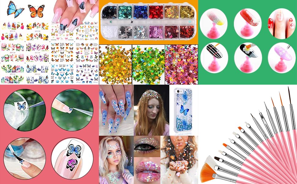 nail desk station butterfly nail art nail art brushes